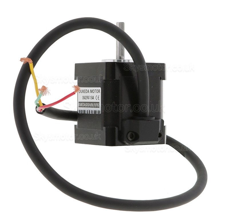 Oukeda NEMA 17 Stepper Motor OK423P47-154A 1.2 Deg 32Ncm 3 Phase 1.5A 5.4VDC D-cut